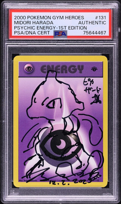 2000 POKEMON PSYCHIC ENERGY MEW HARADA AUTO PSA AUTH