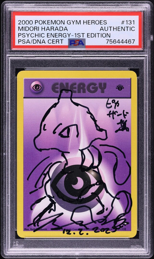 2000 POKEMON PSYCHIC ENERGY MEW HARADA AUTO PSA AUTH