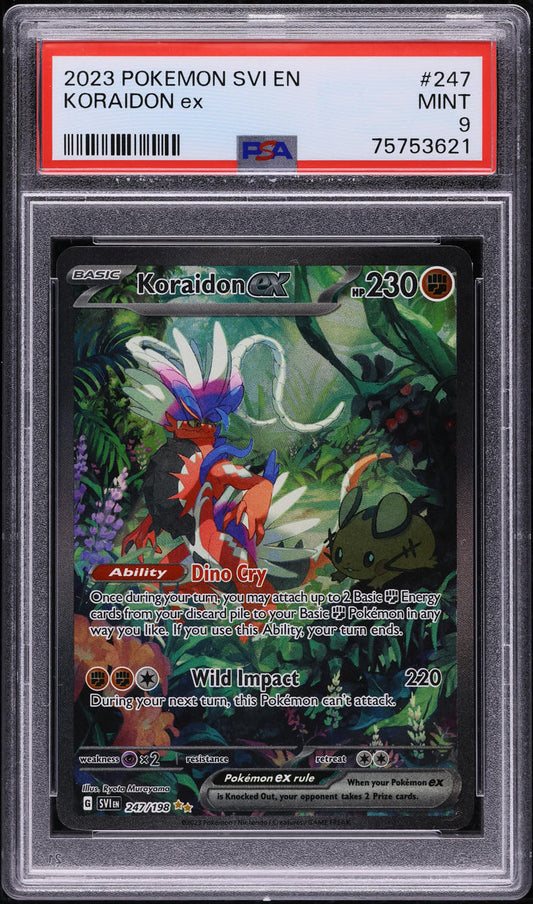 2023 POKEMON SCARLET & VIOLET SPECIAL ILLUSTRATION KORAIDON EX #247 PSA 9 MINT