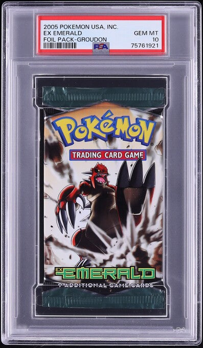2005 POKEMON EX EMERALD GROUDON BOOSTER PACK PSA 10