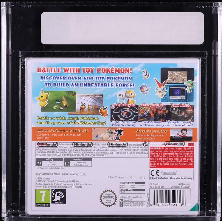 2011 SUPER POKEMON RUMBLE NINTENDO 3DS VGA 85 SEALED