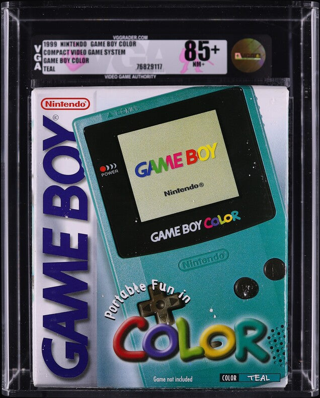 1999 NINTENDO GAME BOY COLOR CONSOLE TEAL VGA 85+ SEALED