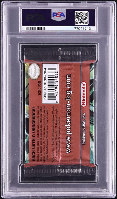 2004 POKEMON EX TEAM ROCKET RETURNS MEWTWO BOOSTER PACK PSA 7