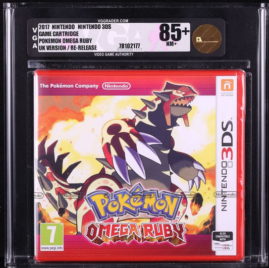 2017 POKEMON OMEGA RUBY NINTENDO 3DS VGA 85+ SEALED