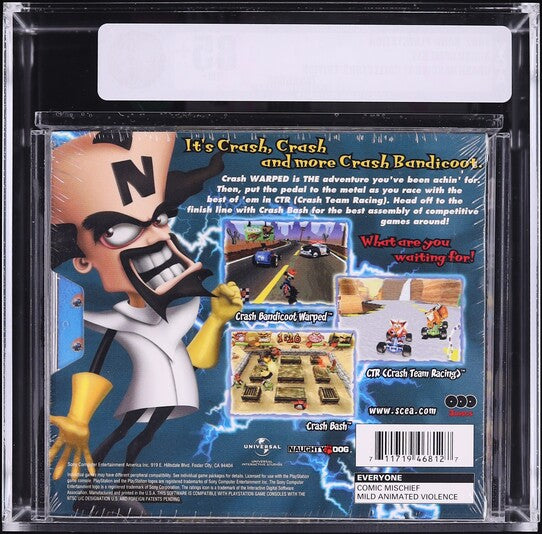 2002 CRASH BANDICOOT COLLECTOR'S EDITION SONY PLAYSTATION PS1 VGA 85+ SEALED