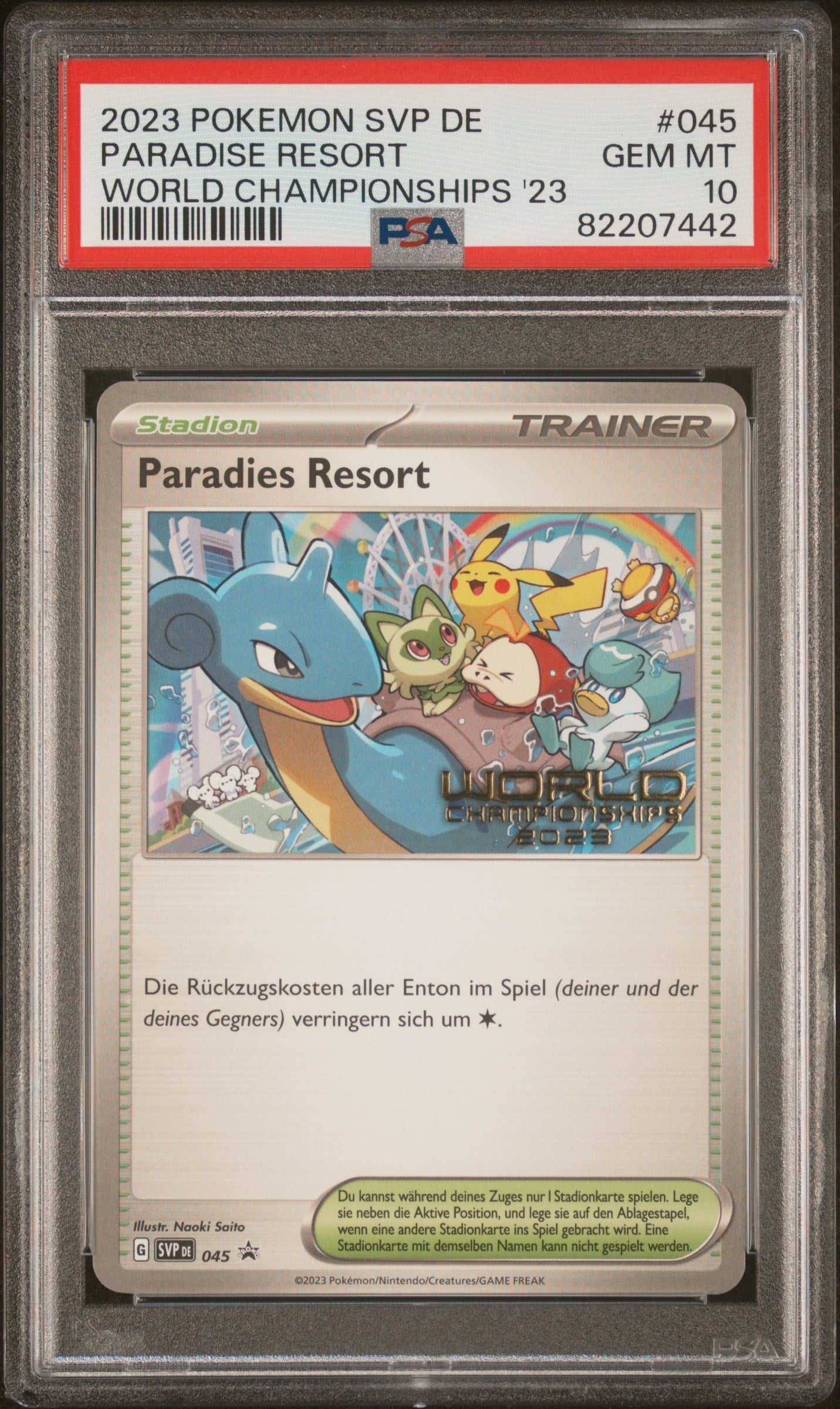 2023 POKEMON GERMAN WORLD CHAMPIONSHIPS PARADISE RESORT PSA 10