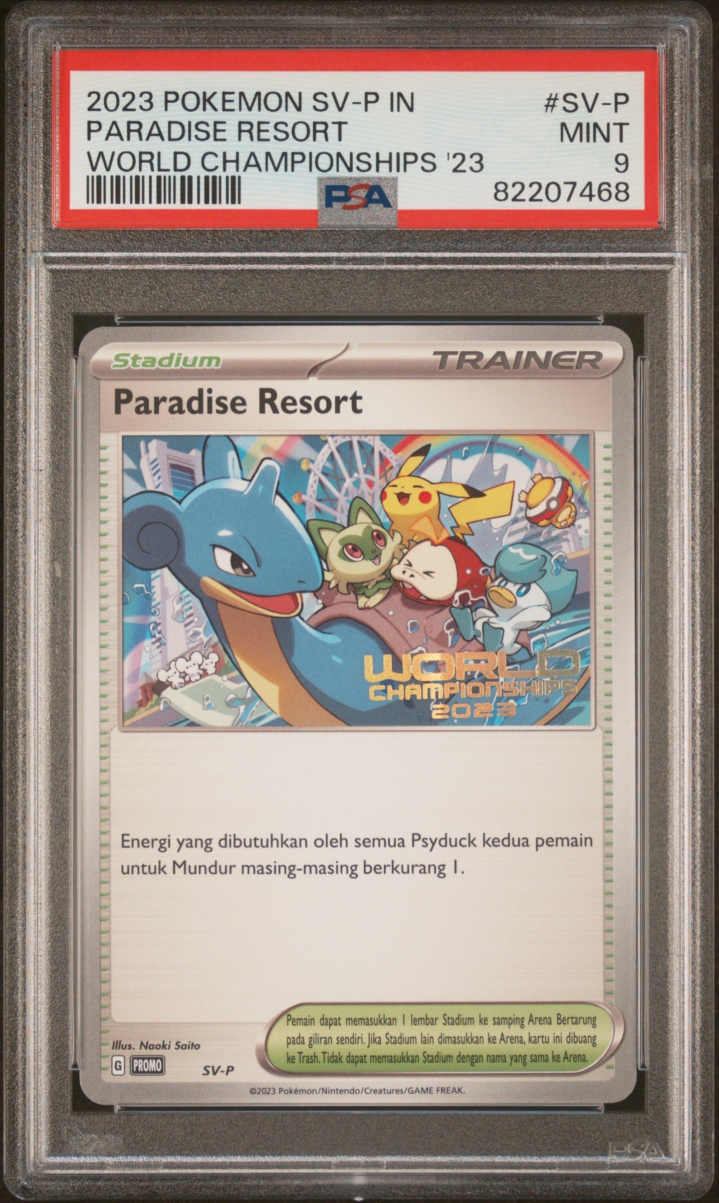 2023 POKEMON INDONESIAN WORLD CHAMPIONSHIPS PARADISE RESORT PSA 9