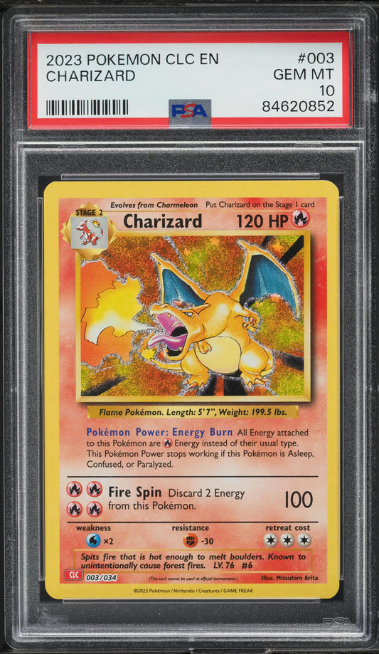 2023 POKEMON TCG CLASSIC COLLECTION HOLO CHARIZARD #3 PSA 10 GEM MINT