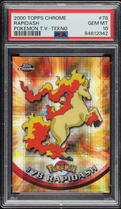 2000 POKEMON TOPPS CHROME SERIES 1 TEKNO RAPIDASH #78 PSA 10 GEM MINT