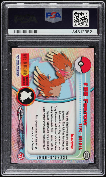 2000 POKEMON TOPPS CHROME SERIES 1 TEKNO FEAROW #22 PSA 10 GEM MINT