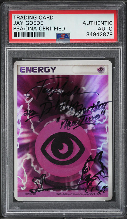 2006 POKEMON PSYCHIC ENERGY GOEDE AUTO PSA AUTHENTIC