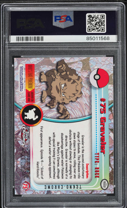 2000 POKEMON TOPPS CHROME SERIES 1 TEKNO GRAVELER #75 PSA 10 GEM MINT