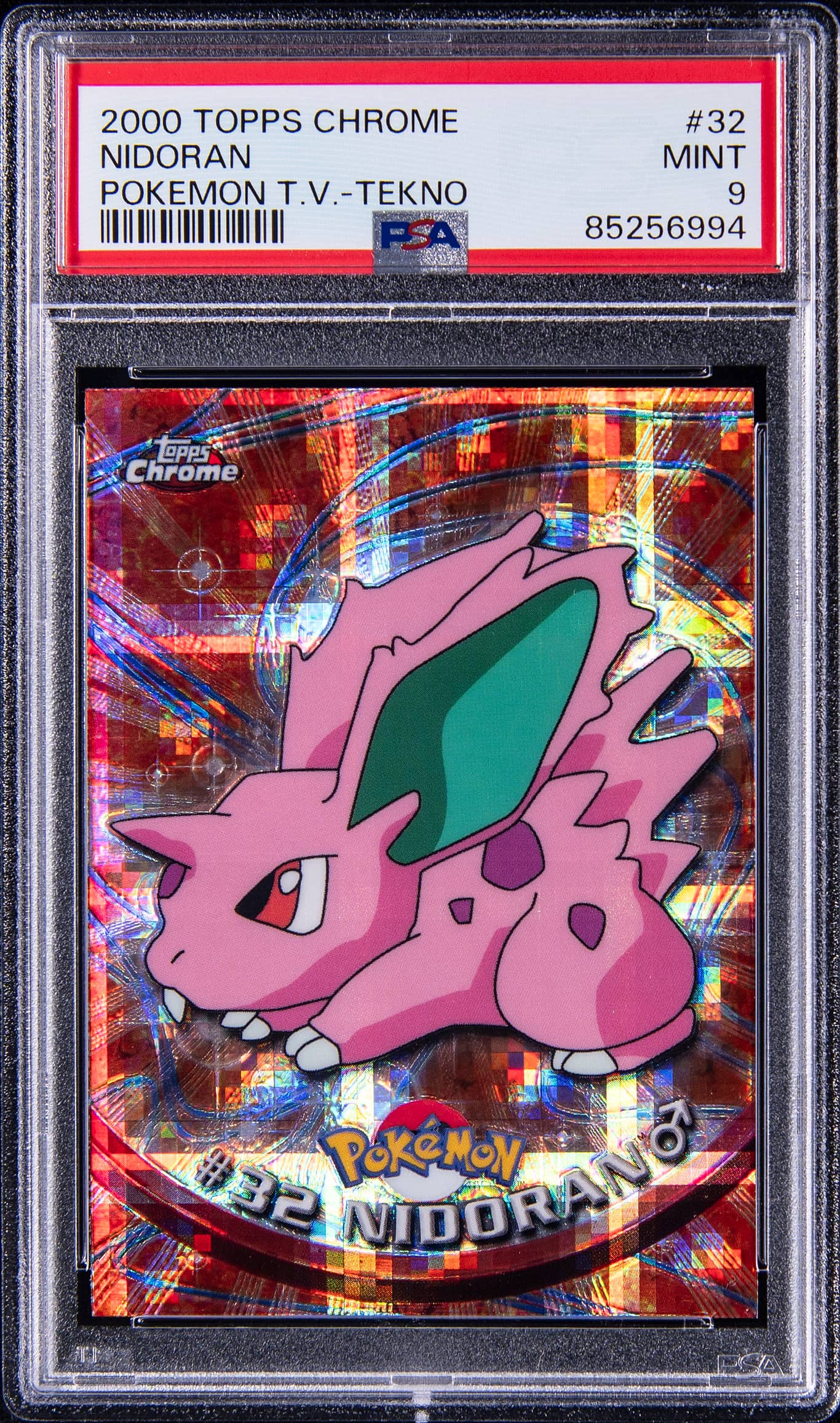 2000 POKEMON TOPPS CHROME SERIES 1 TEKNO NIDORAN #32 PSA 9