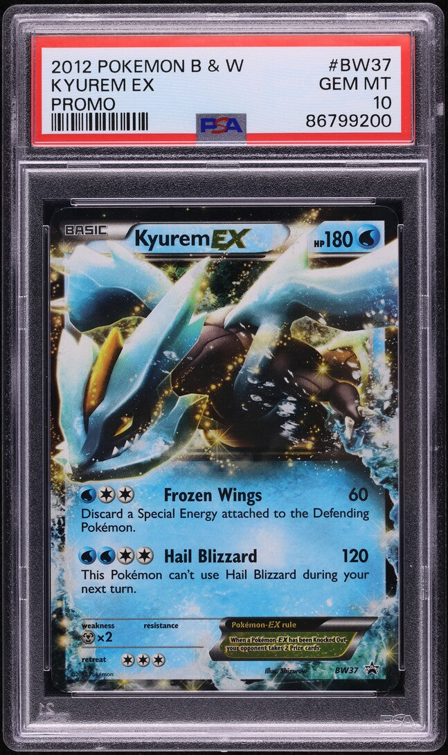 2012 POKEMON BLACK & WHITE PROMO HOLO KYUREM EX #BW37 PSA 10 GEM MINT