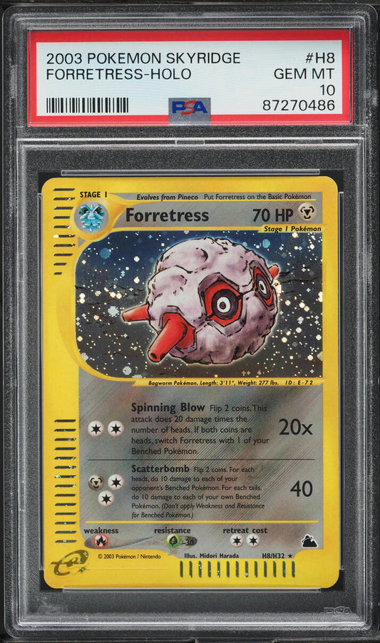 2003 POKEMON SKYRIDGE HOLO FORRETRESS #H8 PSA 10 GEM MINT