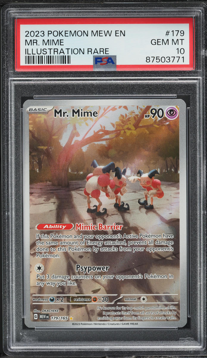 2023 POKEMON SCARLET & VIOLET 151 ILLUSTRATION RARE MR. MIME #179 PSA 10 GEM MINT