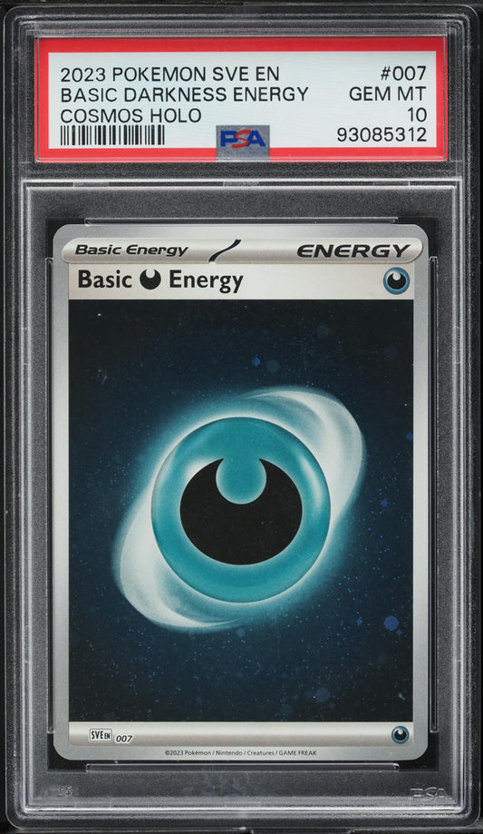 2023 POKEMON SV BLACK STAR PROMO COSMOS HOLO BASIC DARKNESS ENERGY #7 PSA 10 GEM MINT