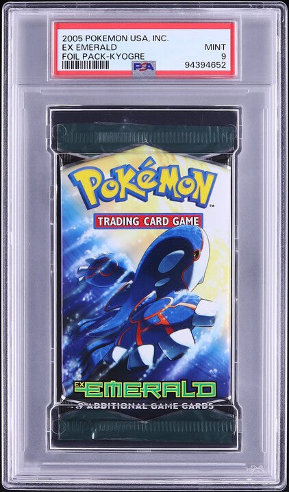 2005 POKEMON EX EMERALD KYOGRE BOOSTER PACK PSA 9