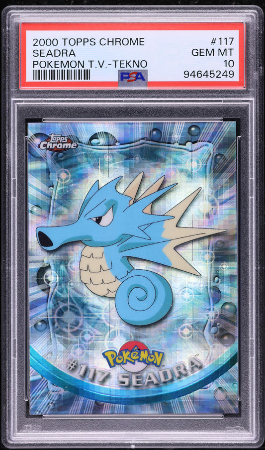 2000 TOPPS CHROME POKEMON SERIES 2 TEKNO SEADRA #117 PSA 10 GEM MINT