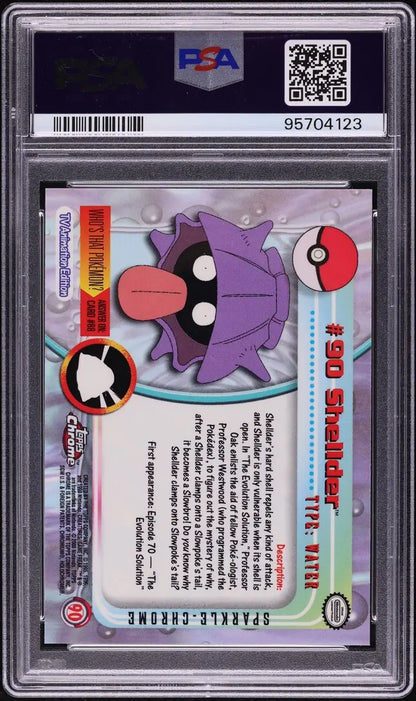 2000 POKEMON TOPPS CHROME SERIES 2 SPARKLE SHELLDER #90 PSA 10 GEM MINT