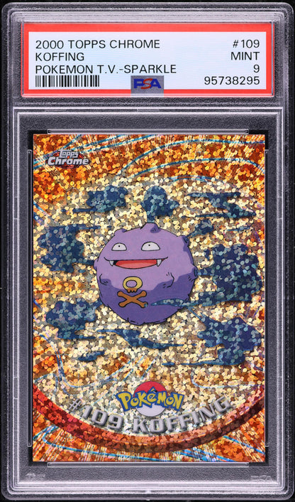 2000 TOPPS CHROME POKEMON SERIES 2 SPARKLE KOFFING #109 PSA 9 MINT