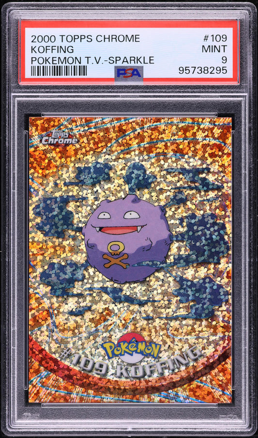 2000 TOPPS CHROME POKEMON SERIES 2 SPARKLE KOFFING #109 PSA 9 MINT