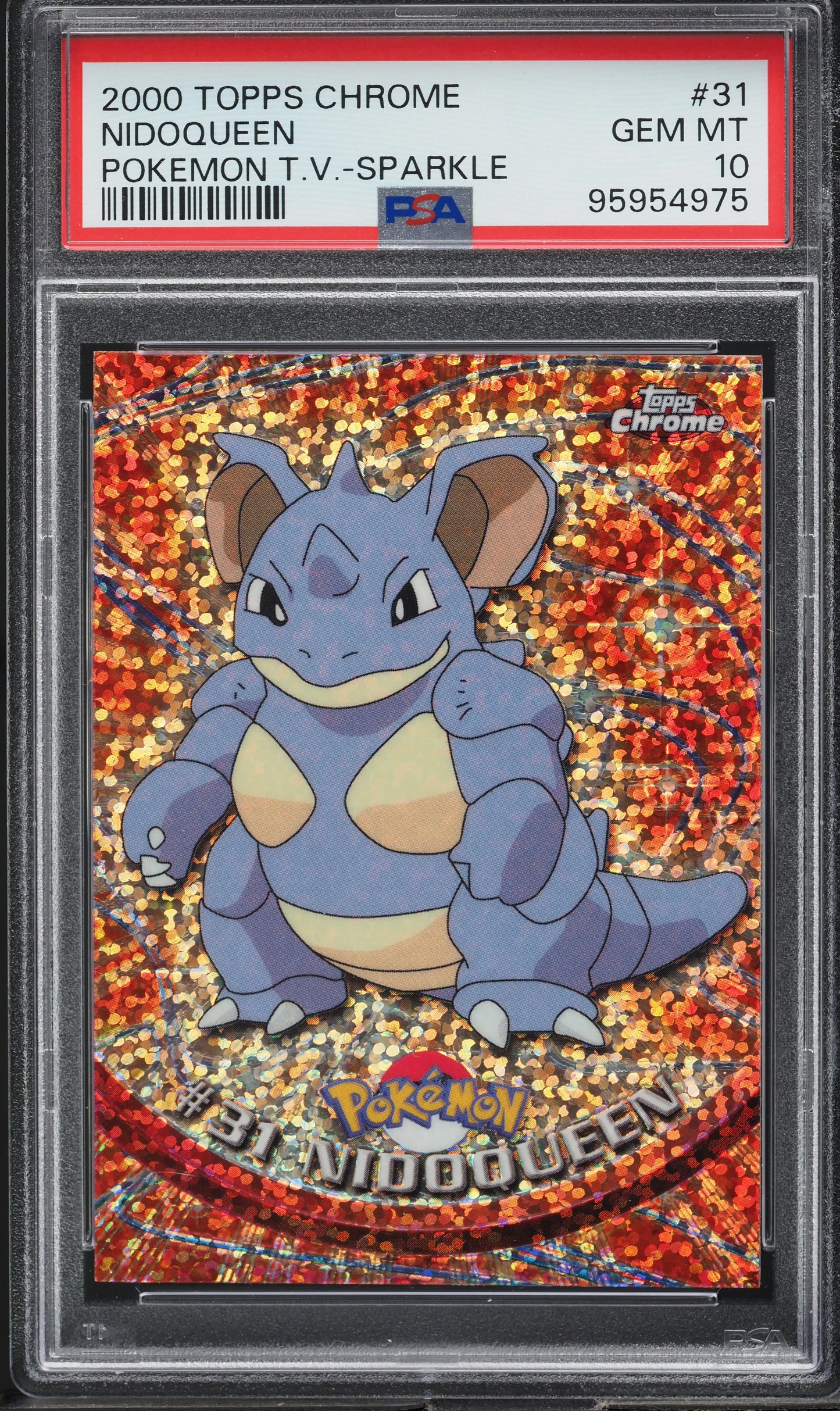 2000 TOPPS CHROME POKEMON SERIES 1 SPARKLE NIDOQUEEN #31 PSA 10 GEM MINT