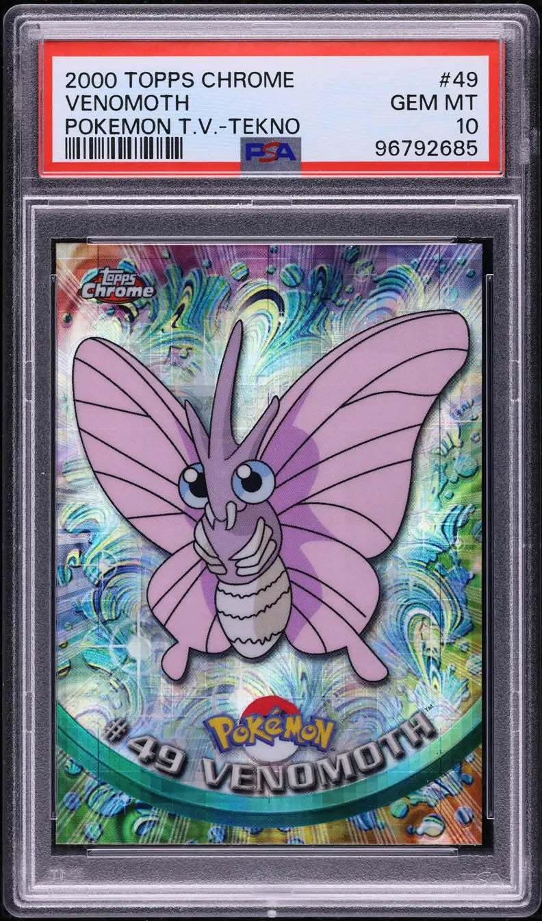 2000 TOPPS CHROME POKEMON SERIES 1 TEKNO VENOMOTH #49 PSA 10 GEM MINT