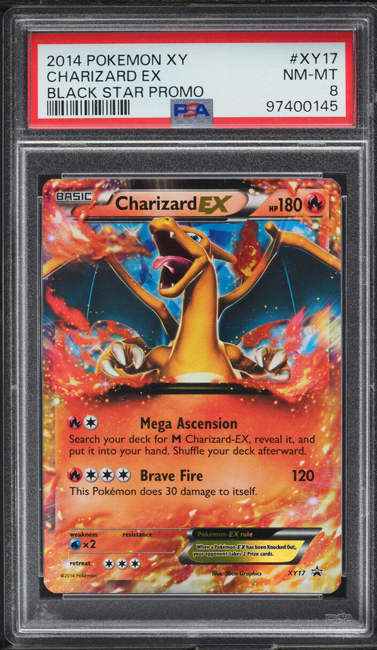 2014 POKEMON XY BLACK STAR PROMO HOLO CHARIZARD EX #XY17 PSA 8 NM-MT