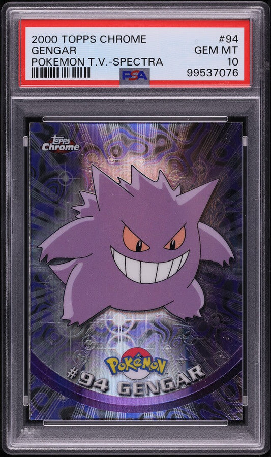 2000 TOPPS CHROME POKEMON SERIES 2 SPECTRA GENGAR #94 PSA 10 GEM MINT