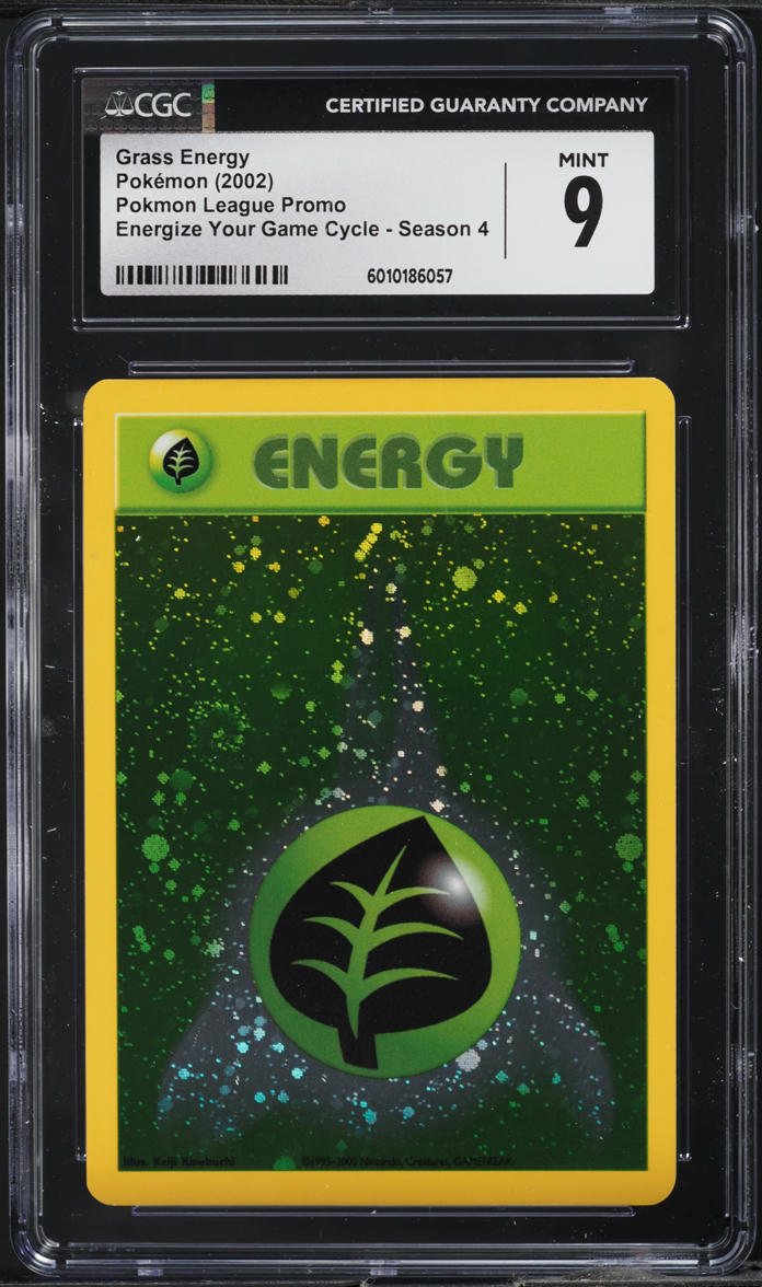 25X CARD LOT - 2002 POKEMON LEAGUE PROMO ENERGIZE YOUR GAME CYCLE SEASON 4 HOLO GRASS ENERGY *12X CGC 9; 8X CGC 8.5; 3X CGC 8; 1X CGC 7; 1X CGC 5.5*