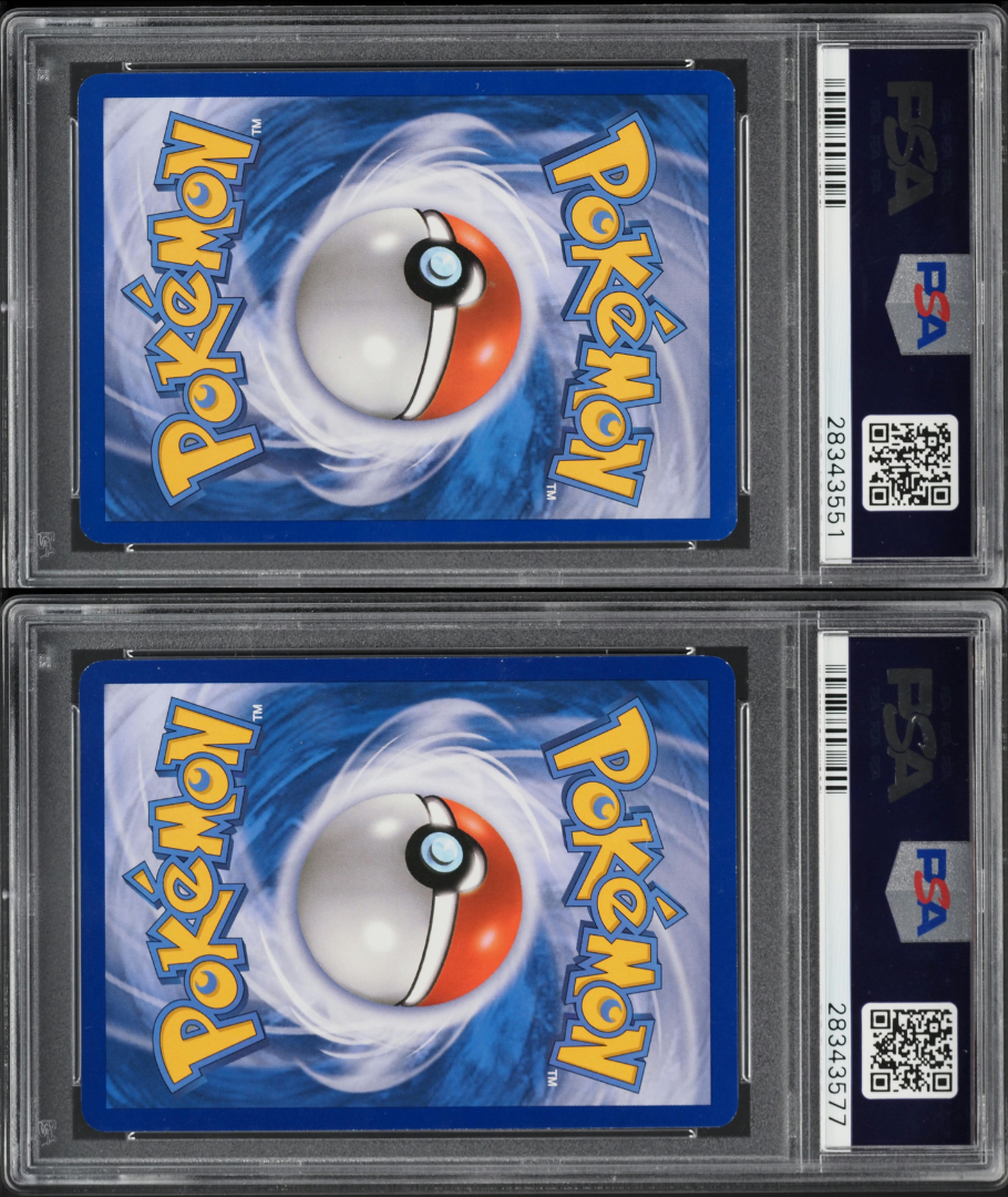 2010 POKEMON HGSS UNLEASHED HOLO ENTEI & RAIKOU LEGEND PAIR PSA 10