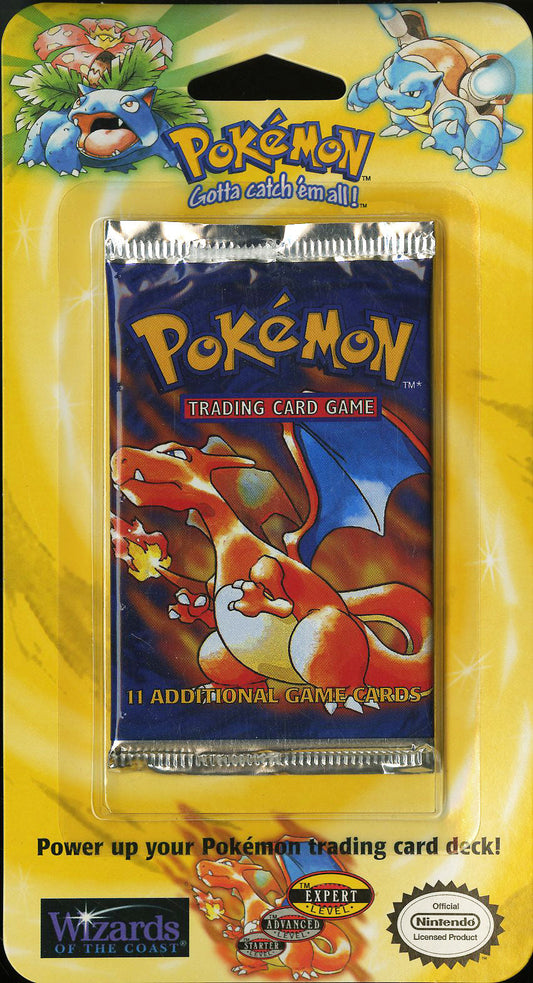 1999 POKEMON BASE SET CHARIZARD BLISTER PACK SEALED *WAL-MART STICKER GENERIC IMAGE*