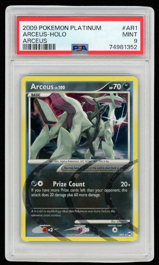 2009 Pokemon Platinum Arceus Holo AR1 PSA 9 #3618