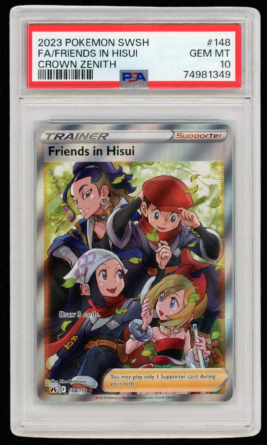 2023 Pokemon SWSH FA Friends In Hisui Crown Zenith #148 PSA 10 #3622