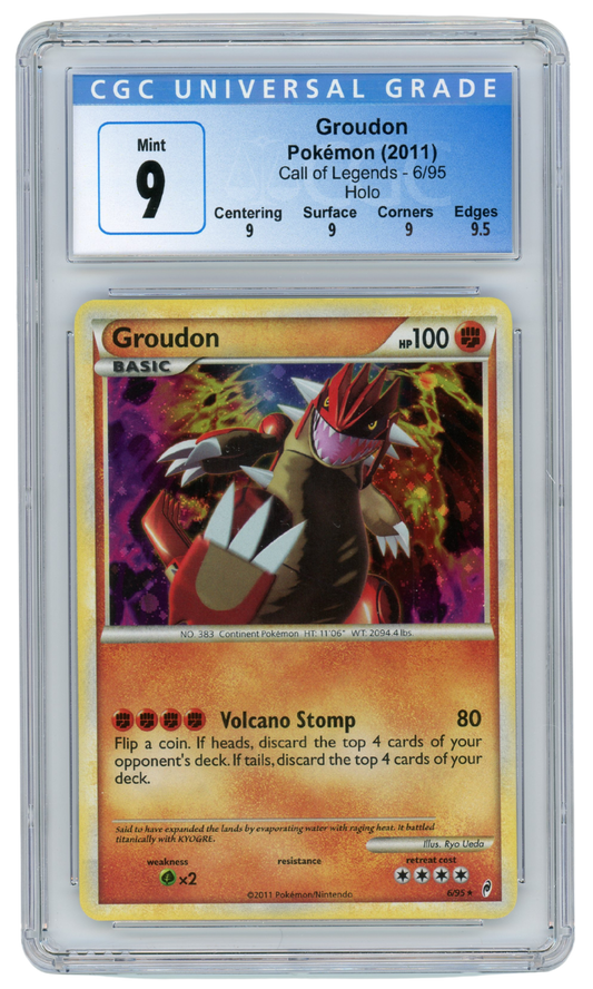 Groudon Call of Legends Holo 6/95 2011 Pokemon CGC 9 (#1046)