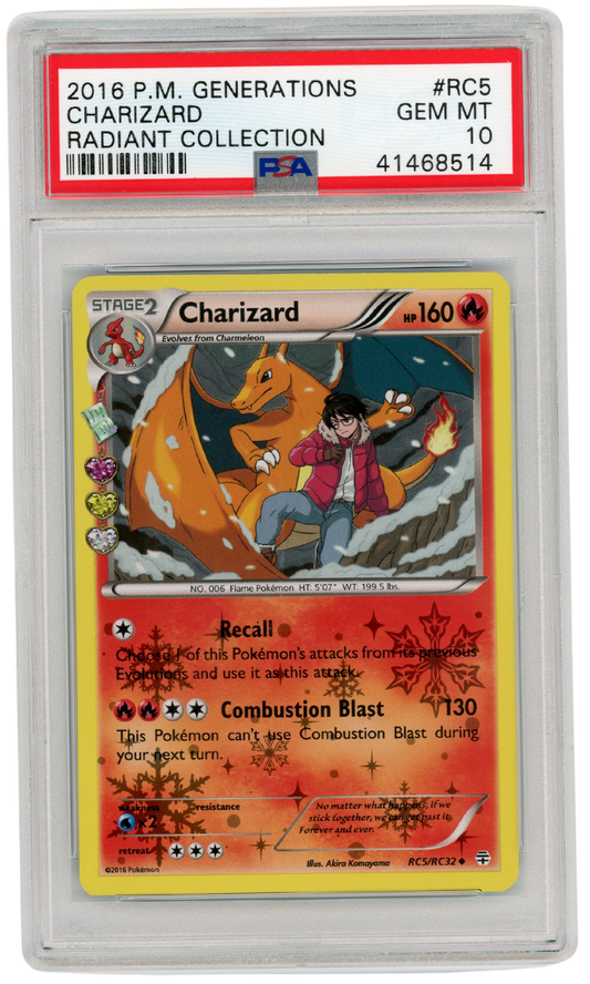 PSA 10 Charizard Radiant Collection Generations RC5 2016 Pokemon (#A1068)