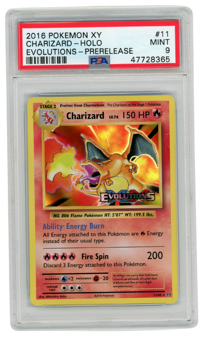 PSA 9 Prerelease Charizard XY Evolutions Holo #11 2016 Pokemon (#A1069)