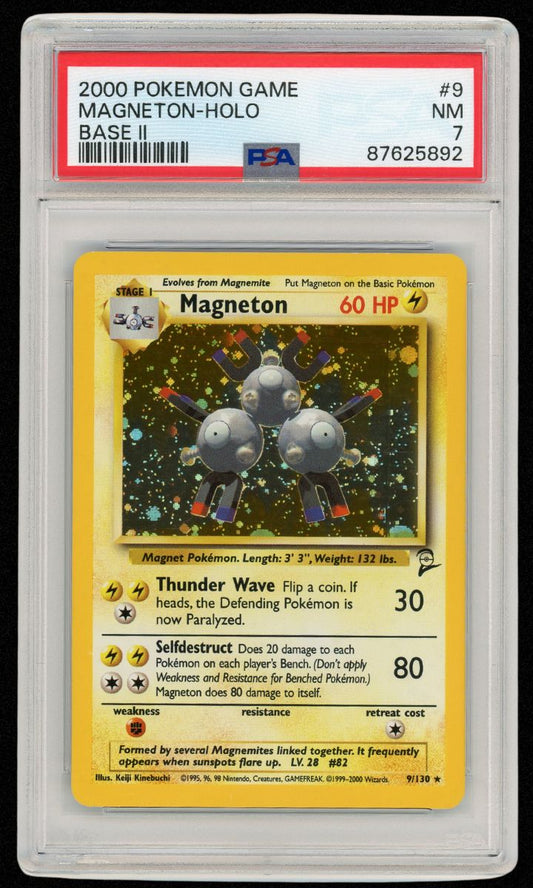 2000 Pokemon Magneton Holo Base Set 2 #9 PSA 7 #1426