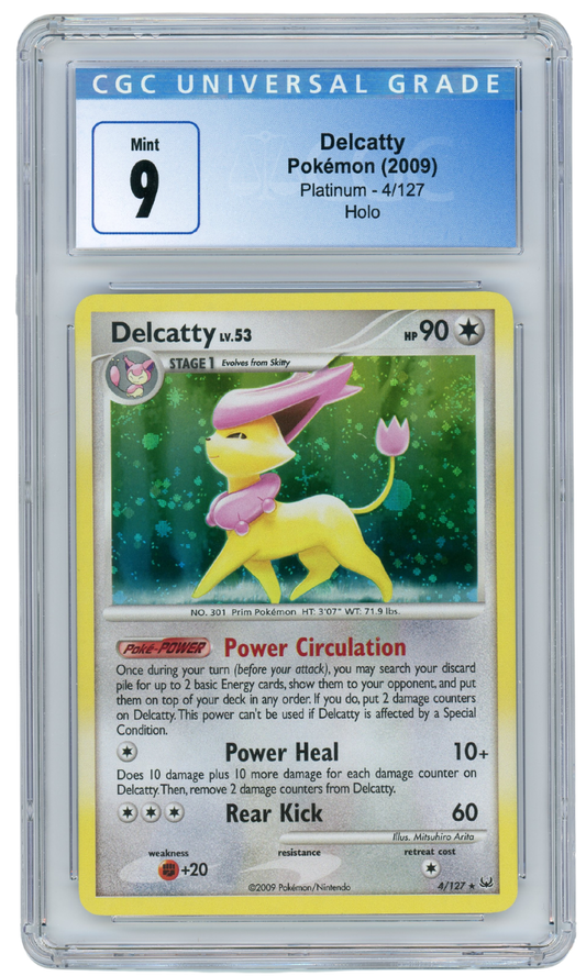 Delcatty Platinum Holo 4/127 2009 Pokemon CGC 9 (#1207)