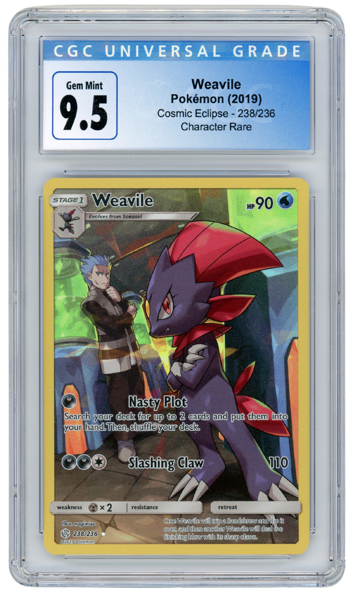 Weavile Cosmic Eclipse Character Rare 238/236 Pokemon 2019 CGC 9.5 (#1120)