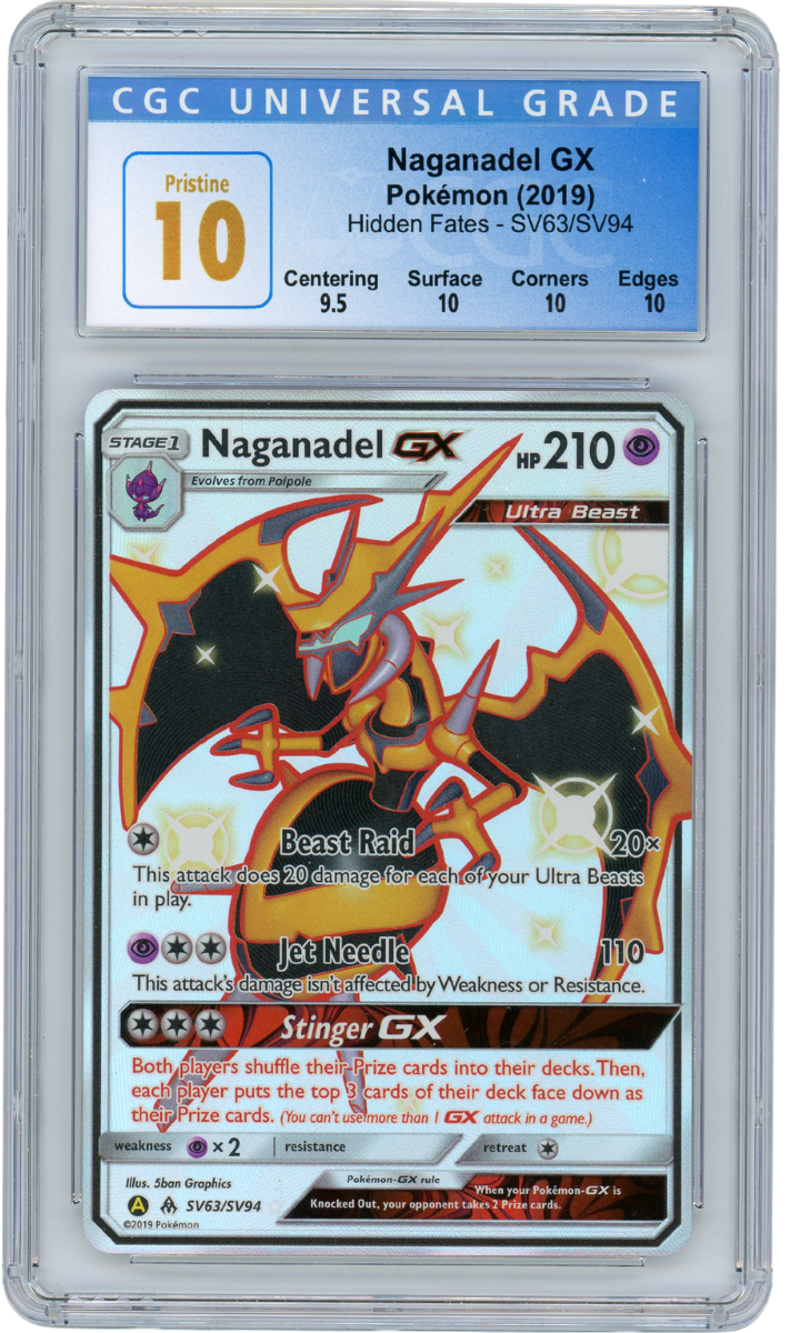 Naganadel GX Hidden Fates SV63/SV94 Pokemon CGC 10 (#1033)