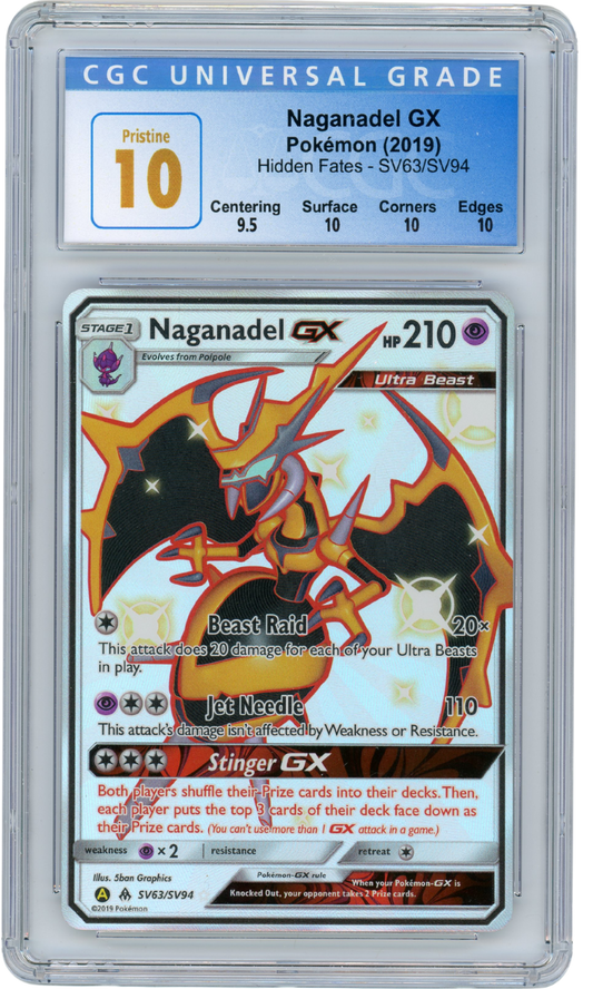 Naganadel GX Hidden Fates SV63/SV94 Pokemon CGC 10 (#1033)