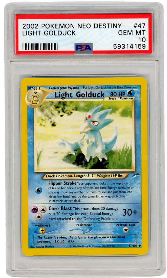 Light Golduck Neo Destiny 47/105 Pokemon 2002 PSA 10 (#1066)