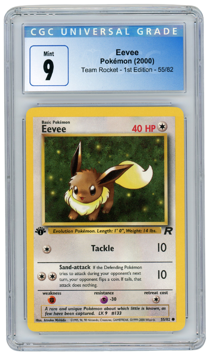 Eevee Team Rocket 1st Edition 55/82 2000 Pokemon CGC 9 (#1182)