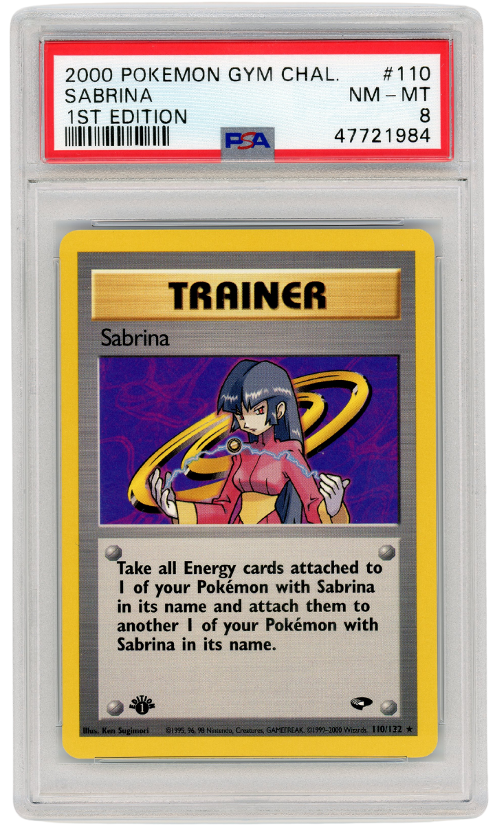 Sabrina Trainer Gym Challenge 1st Edition 110/132 Pokemon 2000 PSA 8 (#1104)