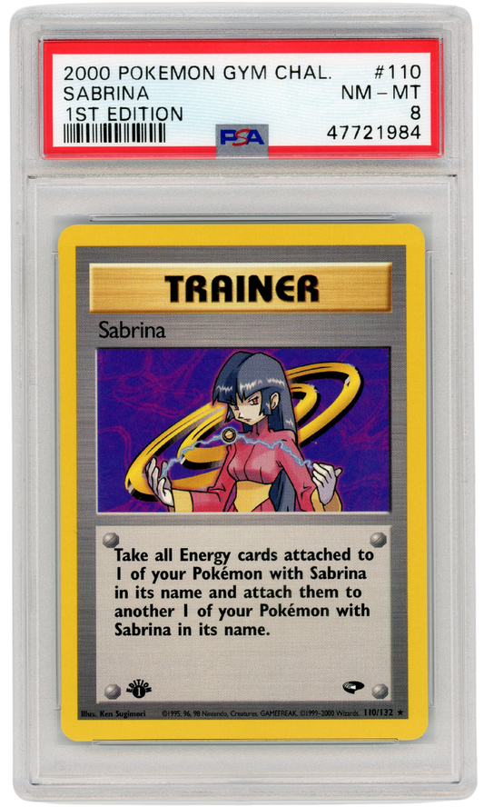 Sabrina Trainer Gym Challenge 1st Edition 110/132 Pokemon 2000 PSA 8 (#1104)