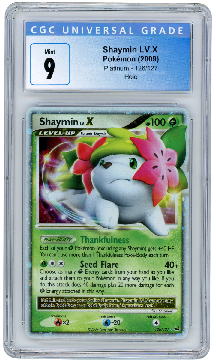 Shaymin LV. X Platinum 126/127 Holo 2009 Pokemon CGC 9 (#1037)