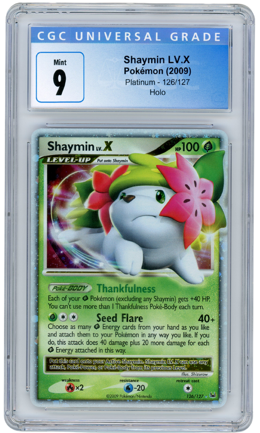 Shaymin LV. X Platinum 126/127 Holo 2009 Pokemon CGC 9 (#1037)