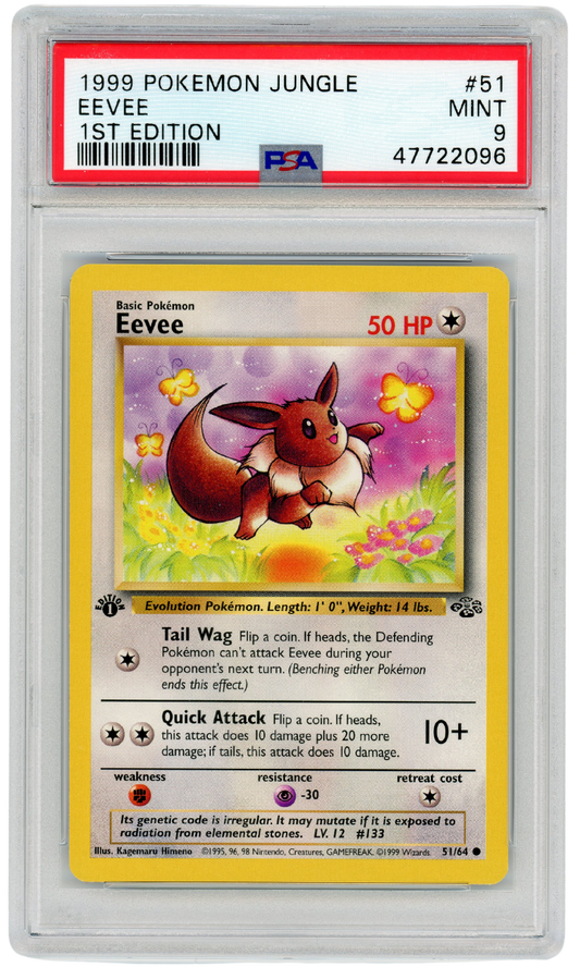 Eevee Jungle 1st Edition 51/64 Pokemon 1999 PSA 9 (#1112)